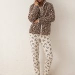 PROMISE - Completo 3 pezzi: pigiama e vestaglia con zip