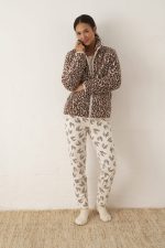 PROMISE - Completo 3 pezzi: pigiama e vestaglia con zip