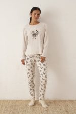 PROMISE - Completo 3 pezzi: pigiama e vestaglia con zip - immagine 2