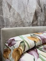 COPRILETTO MATRIMONIALE FONDO BEIGE CON DISEGNO CALLE 260X270