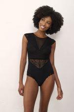 PROMISE-Body sottogiacca spalla larga in pizzo e lycra