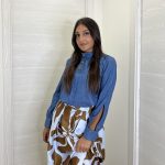 MANUELA RIVA-Gonnellone fantasia con camicia