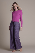 PEPITA-Pigiama con pantalone fantasia