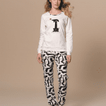 PEPITA - Pigiama caldo cotone pantalone fantasia