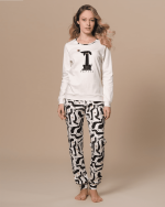PEPITA - Pigiama caldo cotone pantalone fantasia