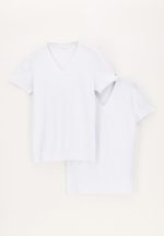 PEROFIL-T-Shirt Cotone Elasticizzato Scollo a V - immagine 2