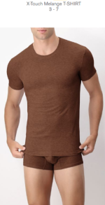 PEROFIL - T-shirt girocollo x-touch azzurro melange