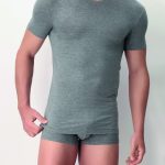 PEROFIL - T-shirt girocollo x-touch grigio melange
