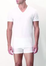 PEROFIL-T-Shirt Pima Cotton Scollo a V