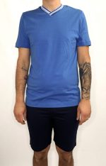 PEROFIL - Jersey Denim Pigiama Corto